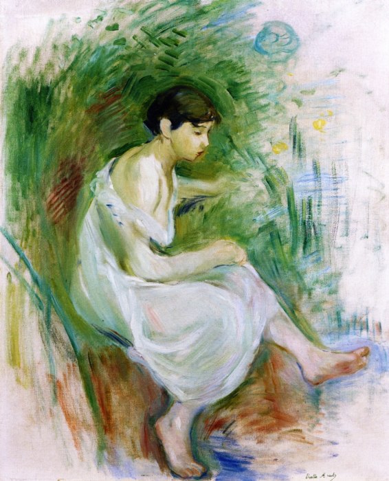 Berthe Morisot - Badegast in einem Unterhemd - Bather in a Chemise